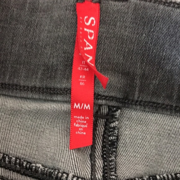 SPANX Gray Distressed Skinny Denim Jegging - Picture 4 of 15